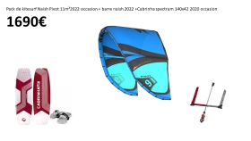Pack kite surf naish pivot 12m 2022 neuve + twintip cabrinha spectrum 140x42 2020 occasion